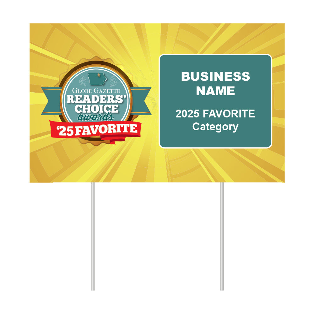 Double-Sided Yard Sign w/ Stake