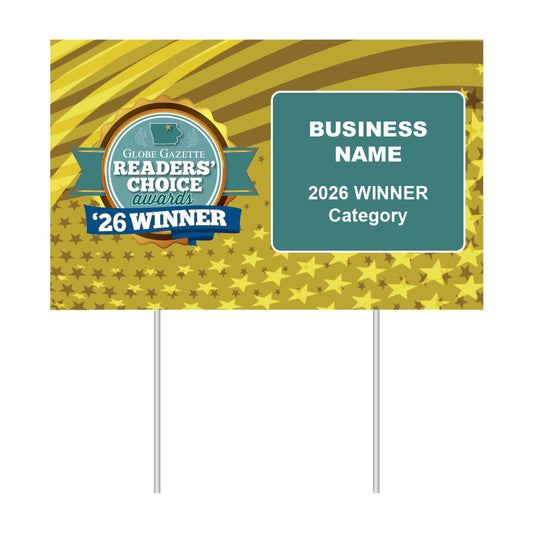 Double-Sided Yard Sign w/ Stake